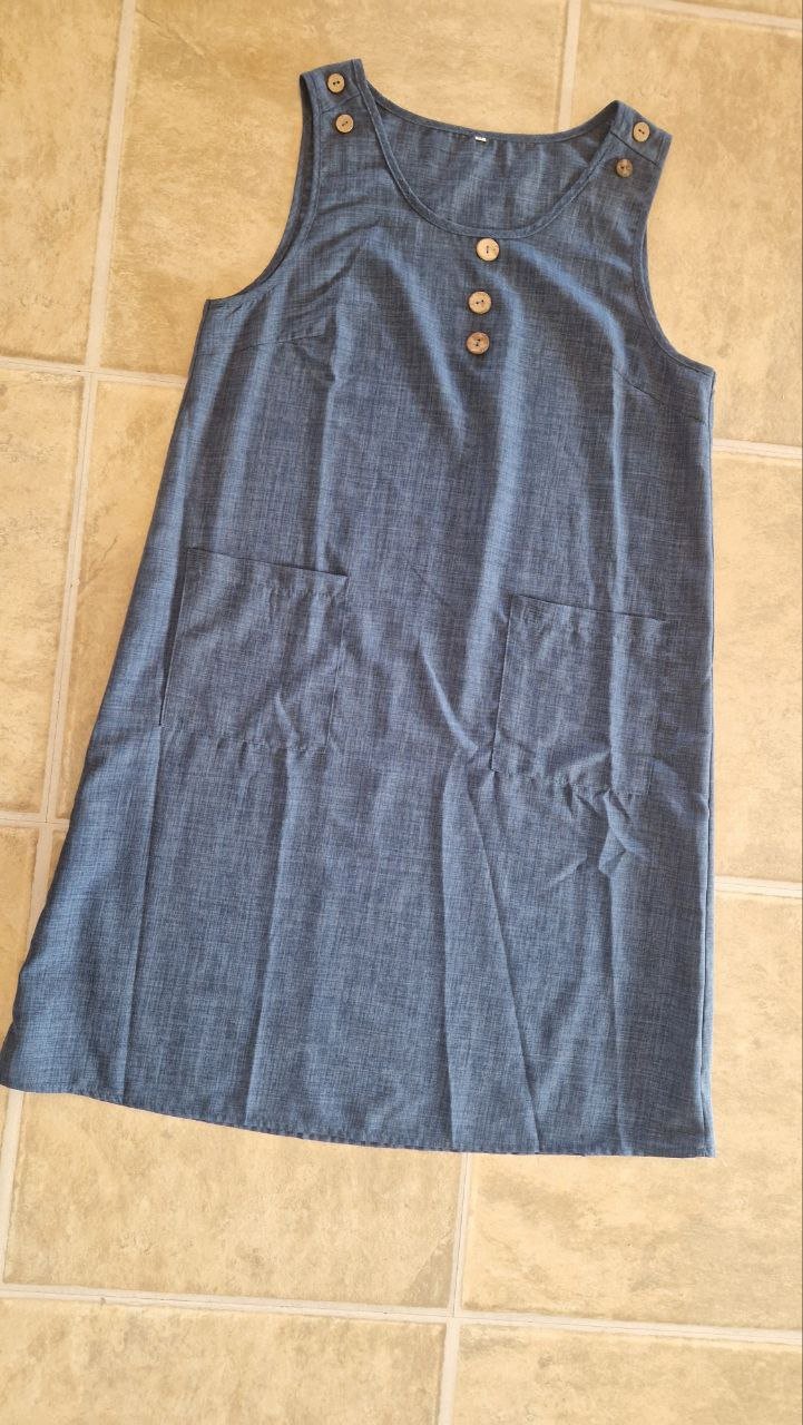 Schönes blaues Sommerkleid. Große M. 