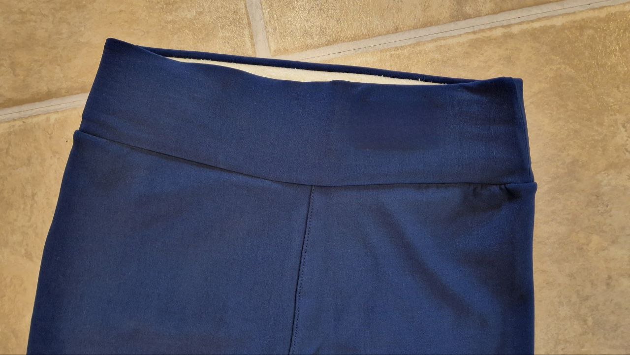 Thermohose mit Plüschfutter, warme blaue Leggins.  Größe XXL. Elastan + Polyester. 