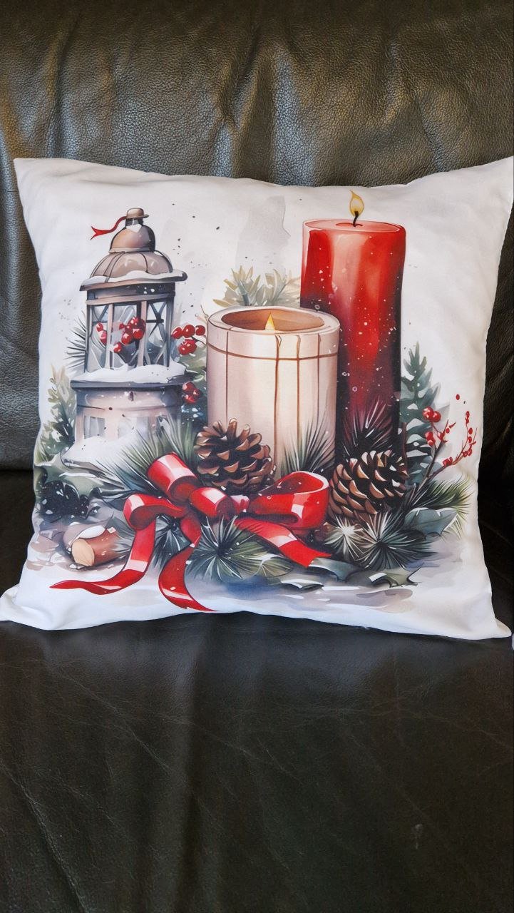 Set. 2 Kissenbezüge. Weihnachten. Geschenk.  Deko. 45 / 43 cm. 