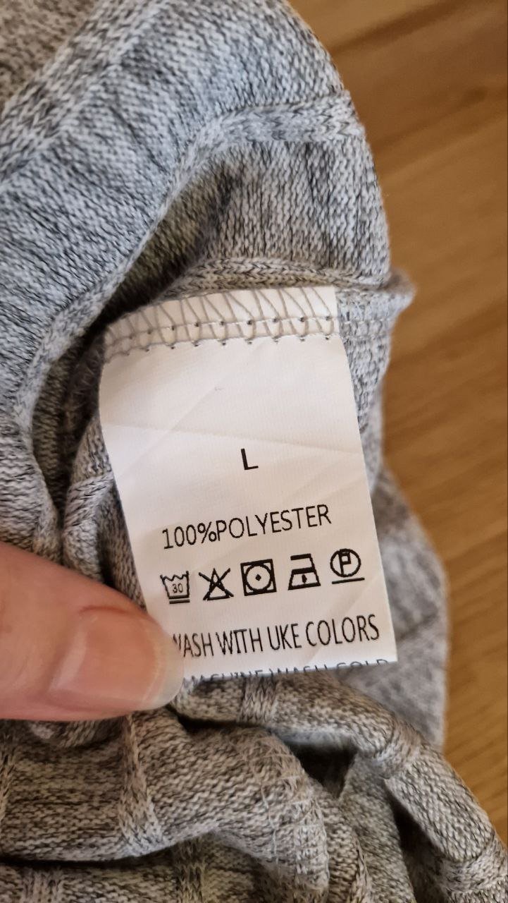 Schöner langer grauer Pullover, Sweatshirt, Tunika.  Größe L.