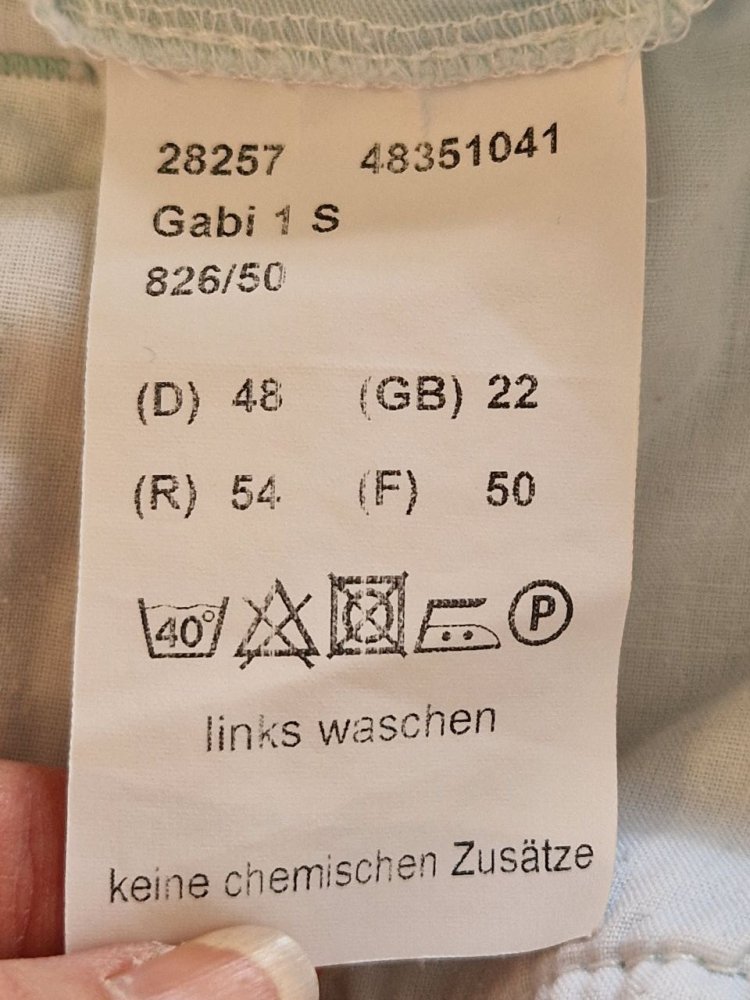 Gerke. Leichte blaue Hose.  Baumwolle + Elastan.  Große 48. 