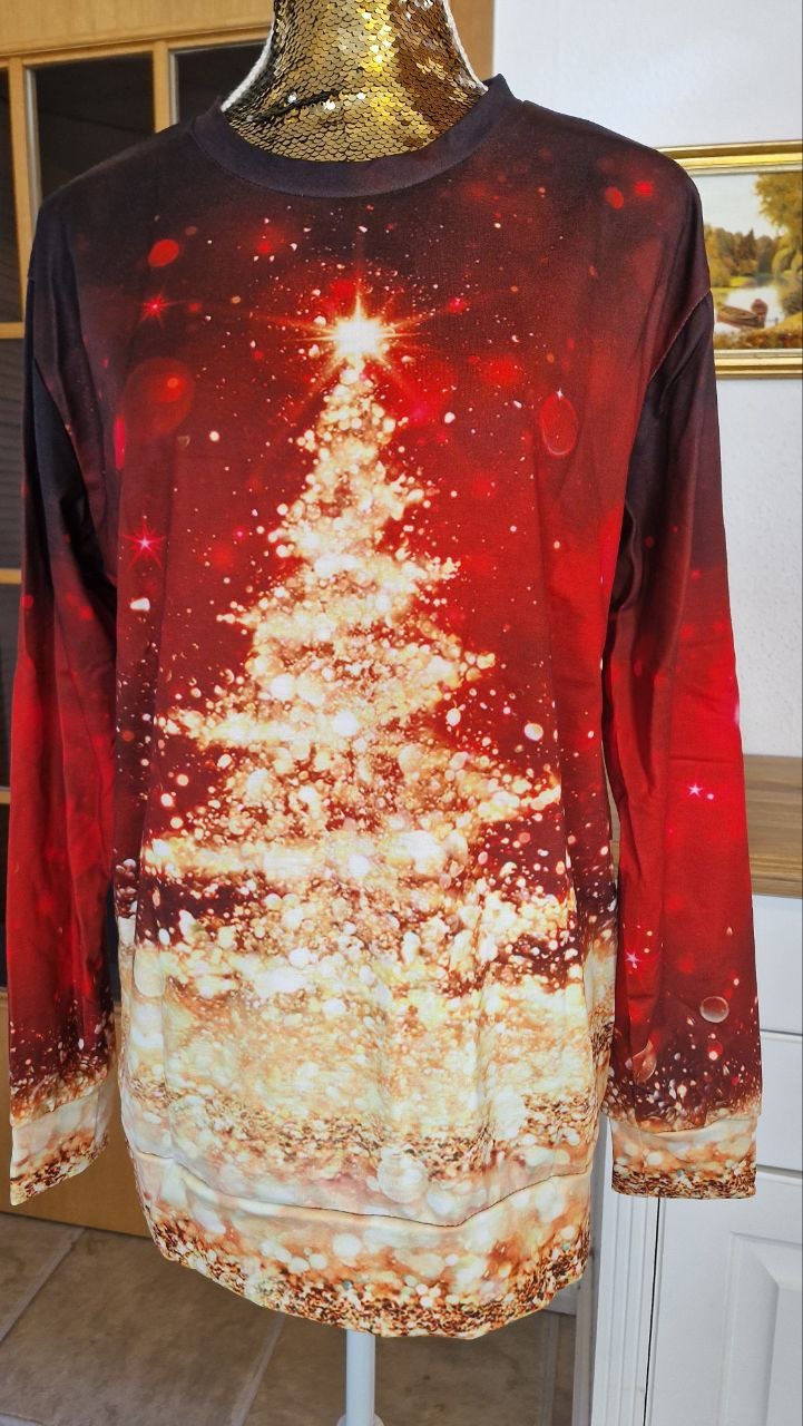 Langarm Weihnachts-Sweatshirt, Pullover