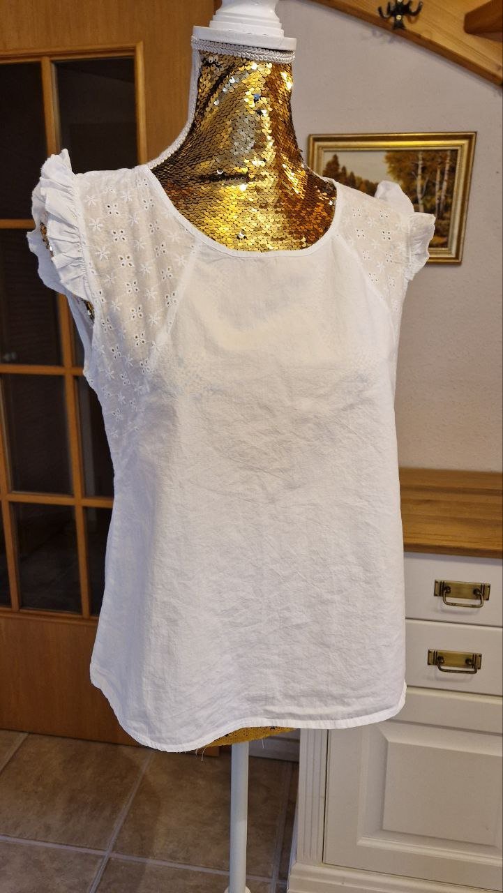 Shein. Weiße Bluse - Top. Baumwolle.  Größe M ( 38 ).