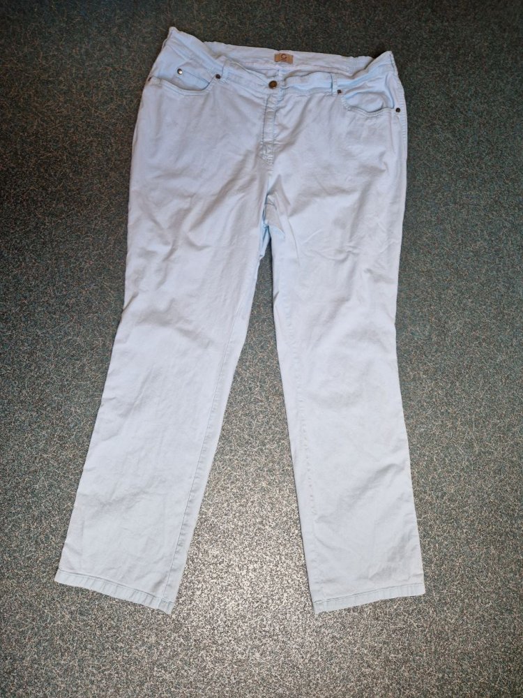 Gerke. Leichte blaue Hose.  Baumwolle + Elastan.  Große 48. 