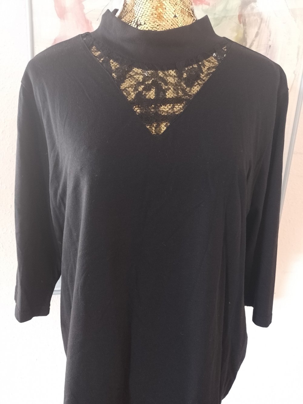 Pure Wear. Wie neu. Elegantes schwarzes T-Shirt - Bluse - Tunika.