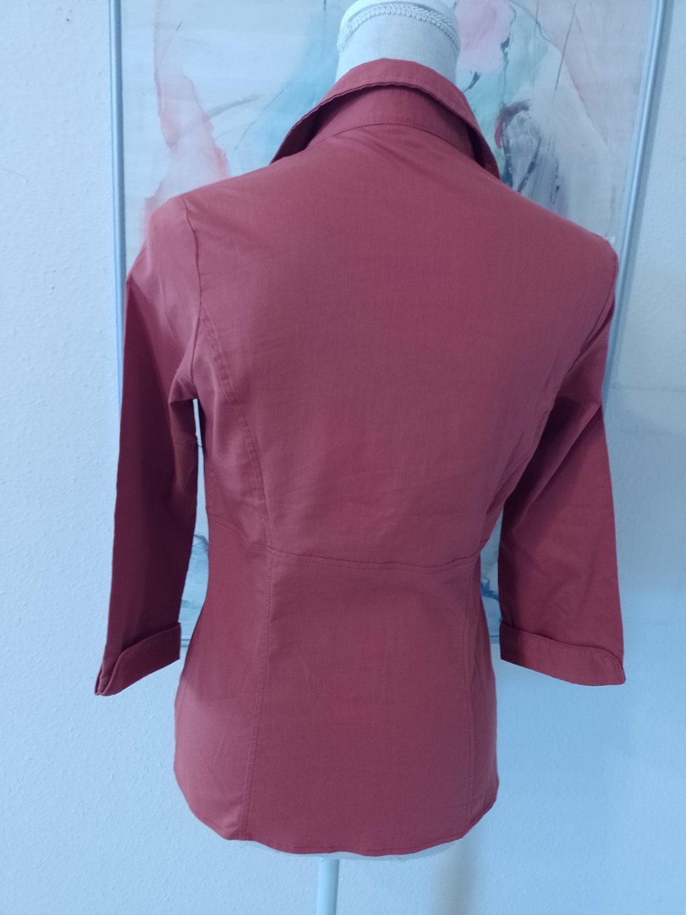 Wie neu. Elegantes T-Shirt - Bluse - Tunika. Baumwolle + Elastan.