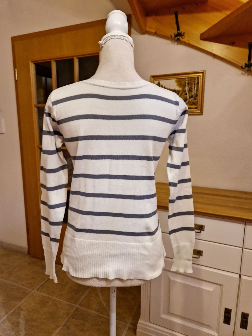 Schönes T-shirt - Strick.  Große 38.  Baumwolle.