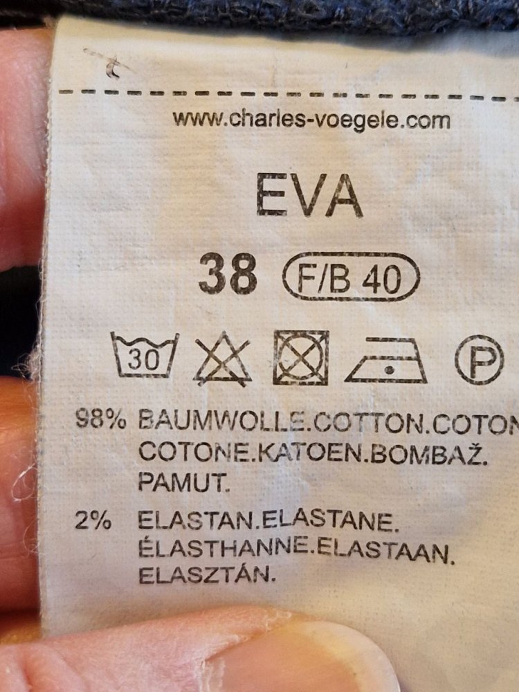 Charles Vögele.  Stylische blaue Hose, Jeans.  Größe 38. 