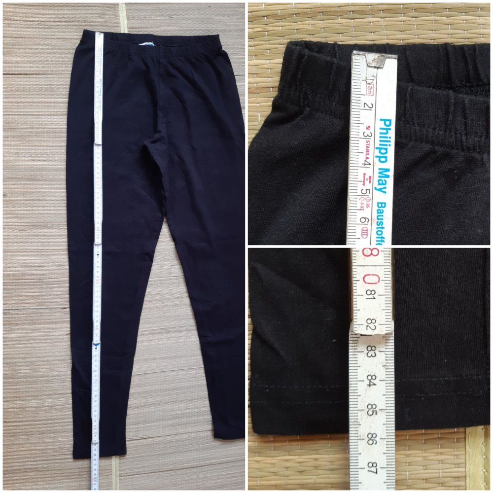 Schwarze Blue Motion Leggings Baumwolle Modal