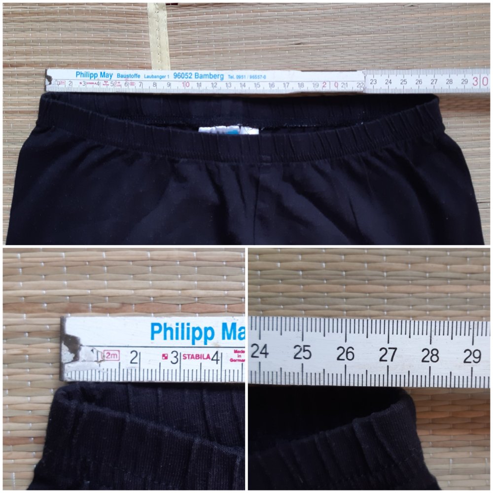 Schwarze Blue Motion Leggings Baumwolle Modal