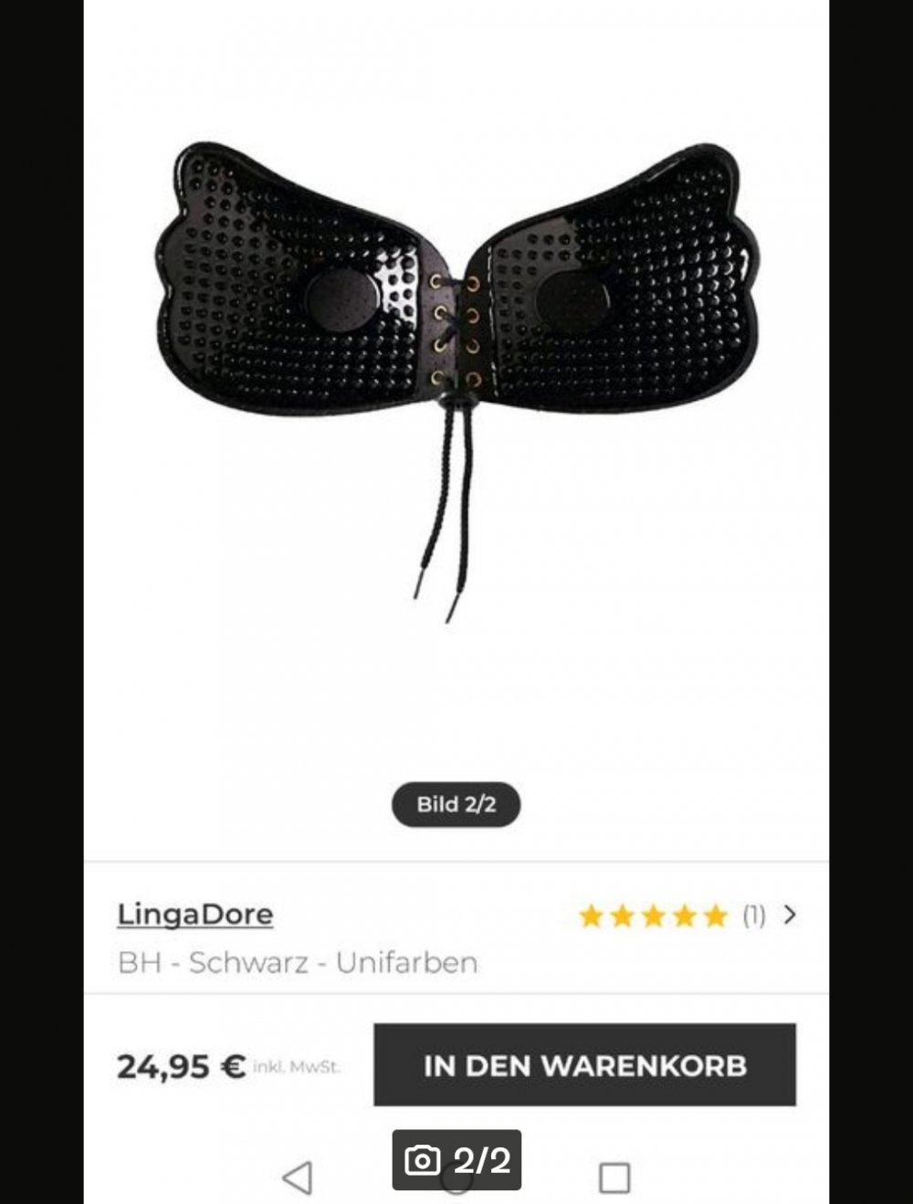 Klebe BH mit Zugband Körbchen B Neu