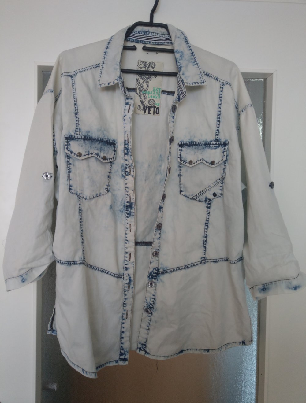 3/4 Ärmel Jeans Bluse in M