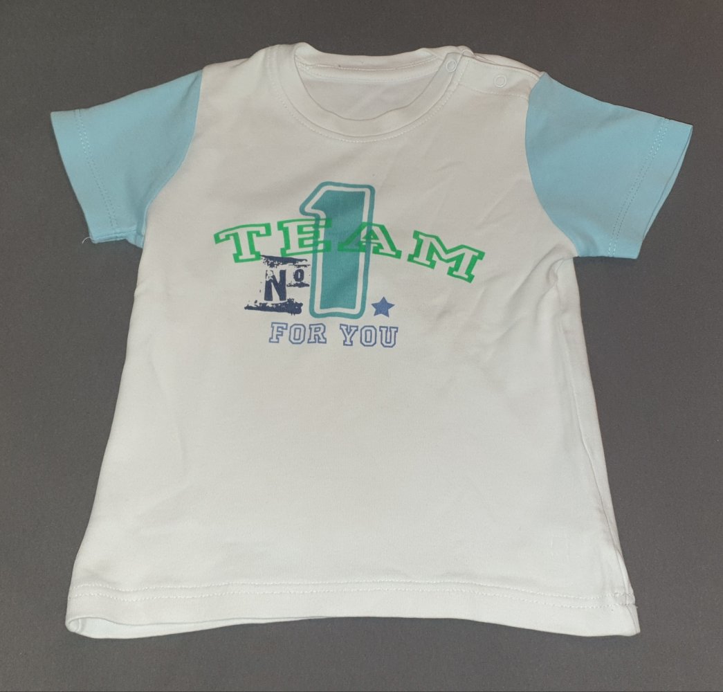  Kurzarm Shirt Team No.1 für Jungs weiß Gr. 98/104