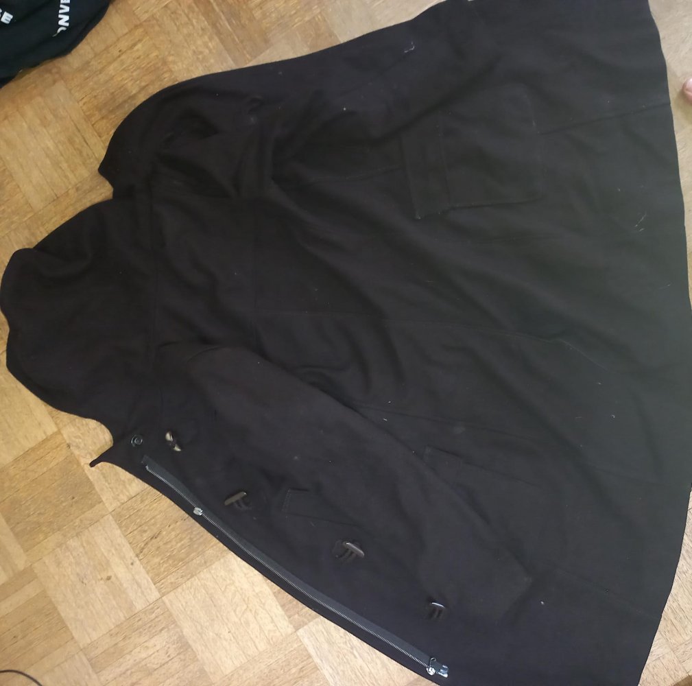 United Colors of Benetton Mantel; US 42: schwarz/dunkelbraun