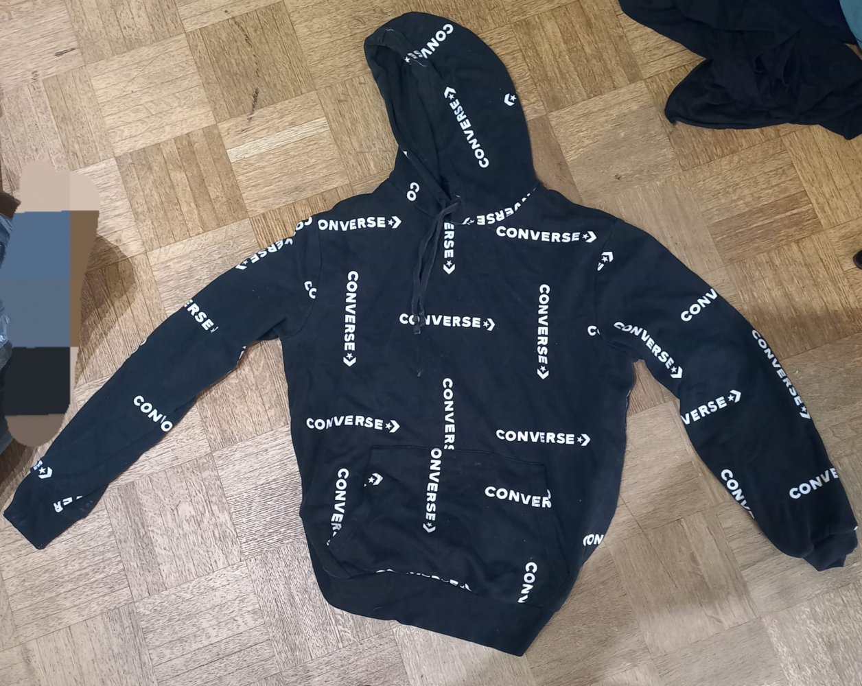 Converse Hoodie; M; schwarz