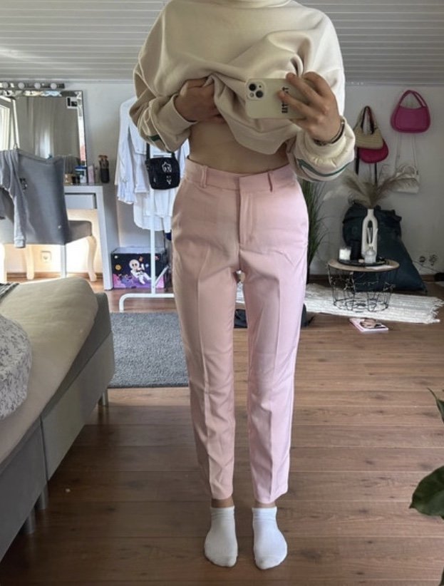 Rosa Anzugshose