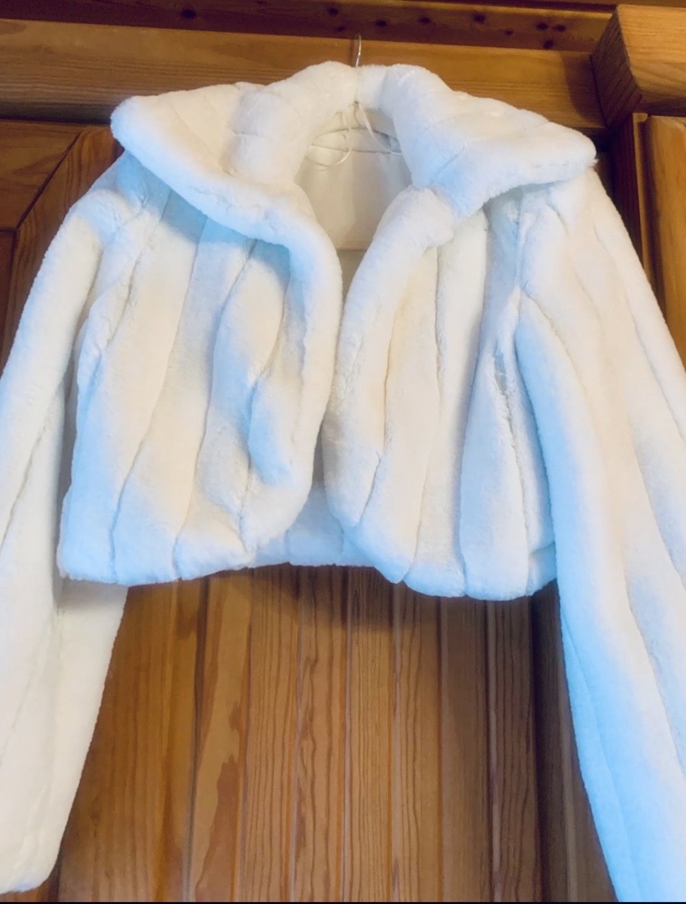 Bolero Jacke Brautjacke in Pelzoptik