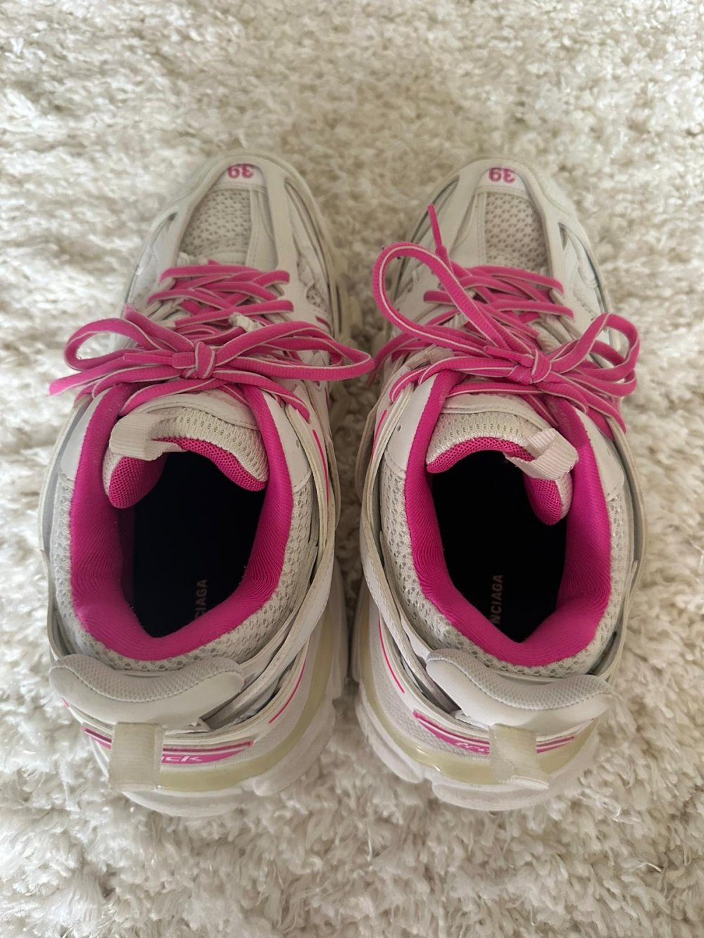 Balenciaga Track weiss/ neonpink
