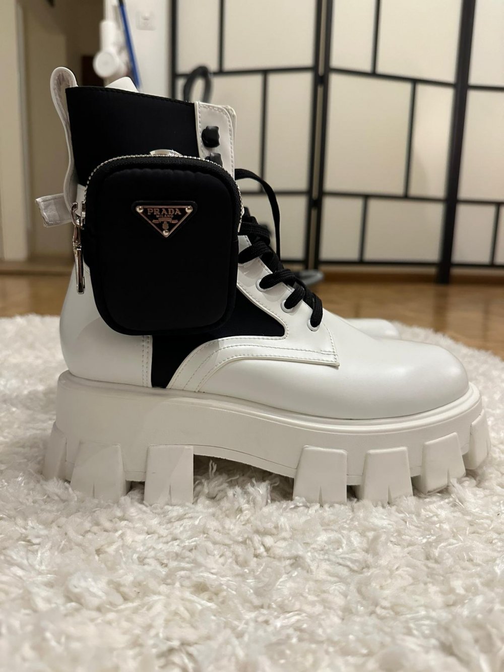 Prada Monolith weiss/ schwarz