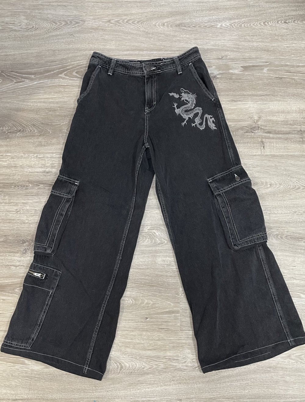 schwarze baggy jeans