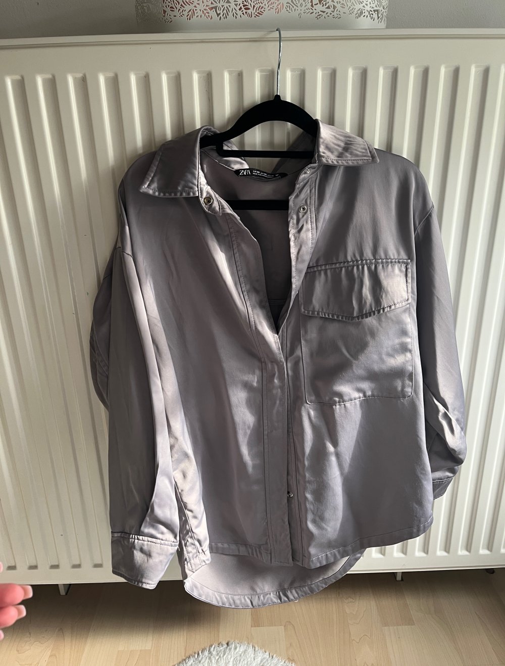 Überhemd Satin Zara neu