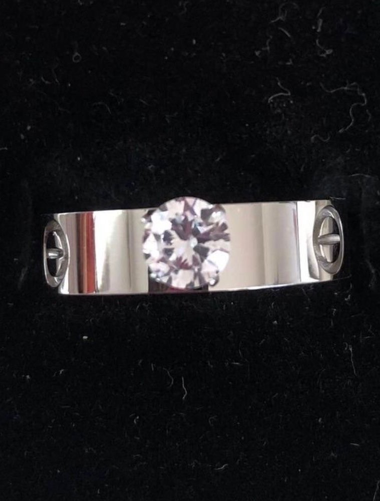 Vergoldet/Silber Damen Ring mit zirkonia steine gr 17,18,19 mm