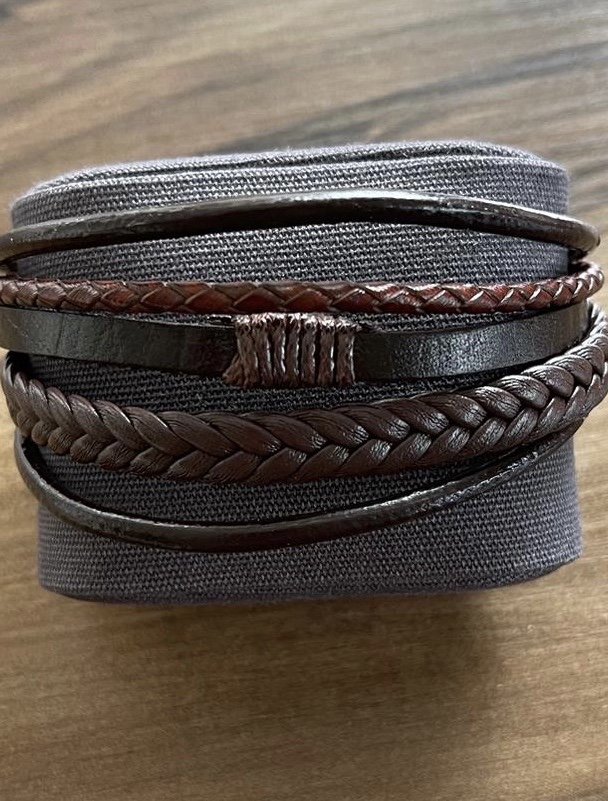 Tolles Herrenarmband Kunstleder ungetragen