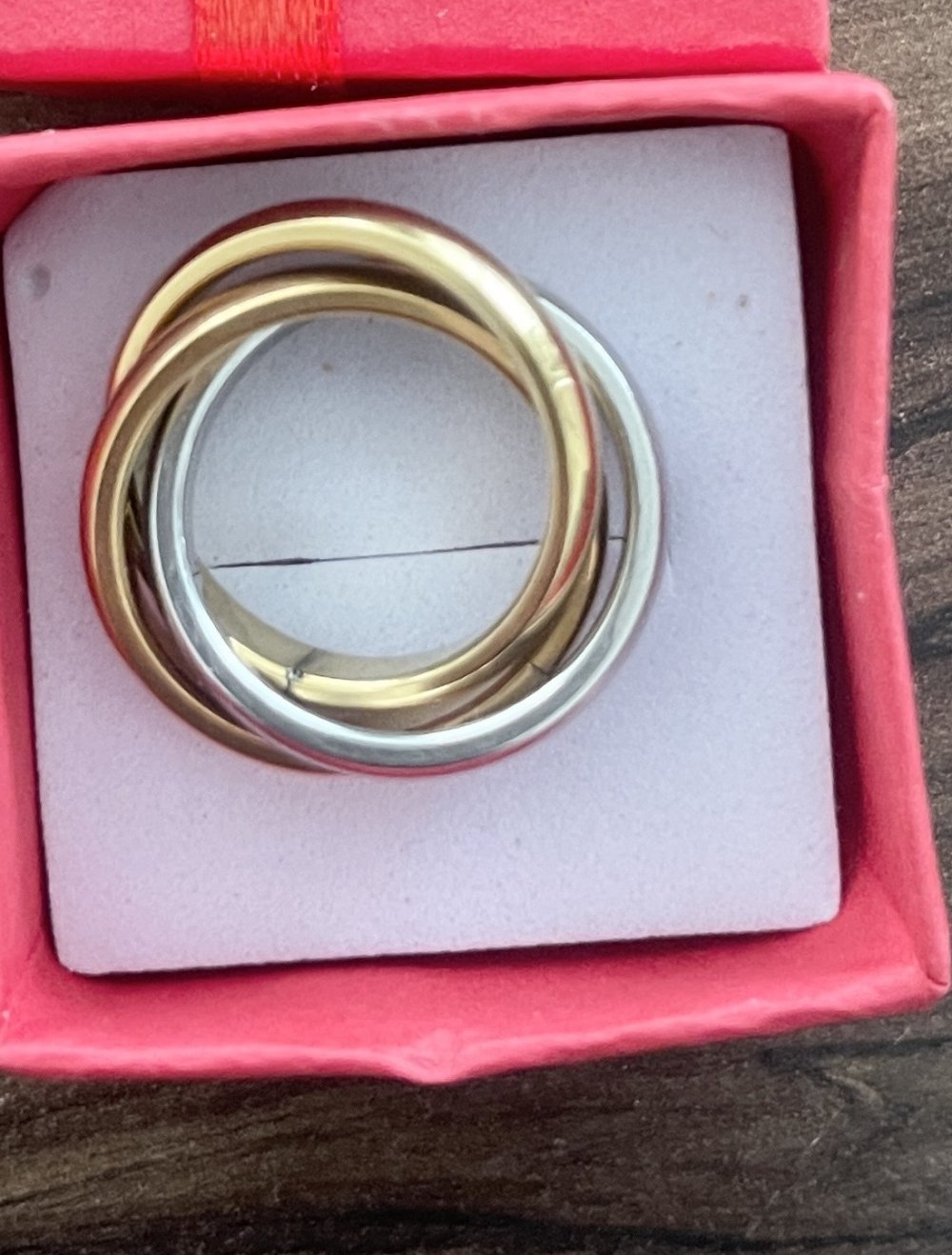 Schöner Wickelring aus 3 Ringen. Designerschmuck Gr 17,,47