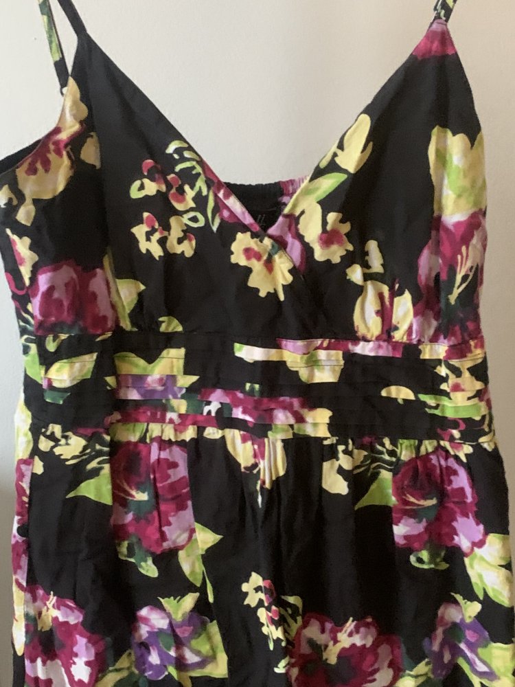 Sommerkleid schwarz Blumenmuster