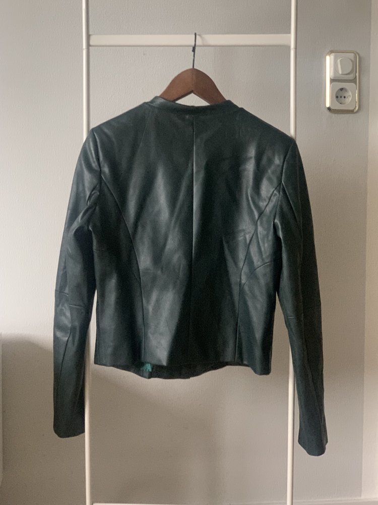 Jacke grün Lederemitat