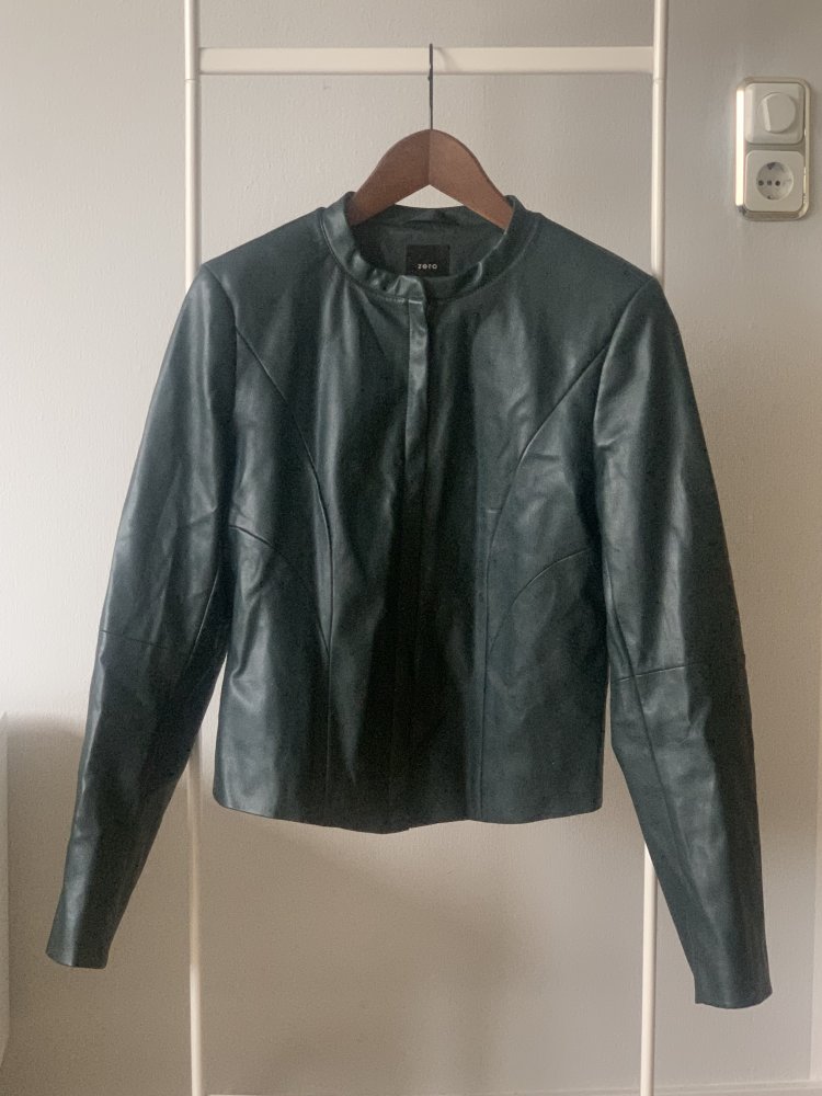 Jacke grün Lederemitat