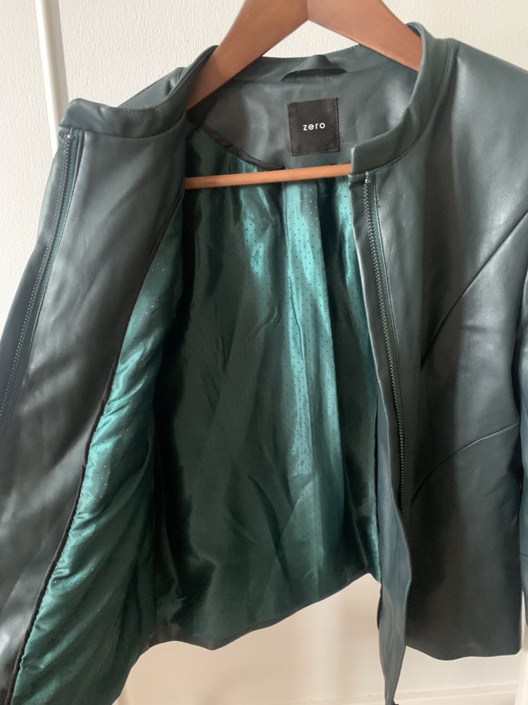 Jacke grün Lederemitat