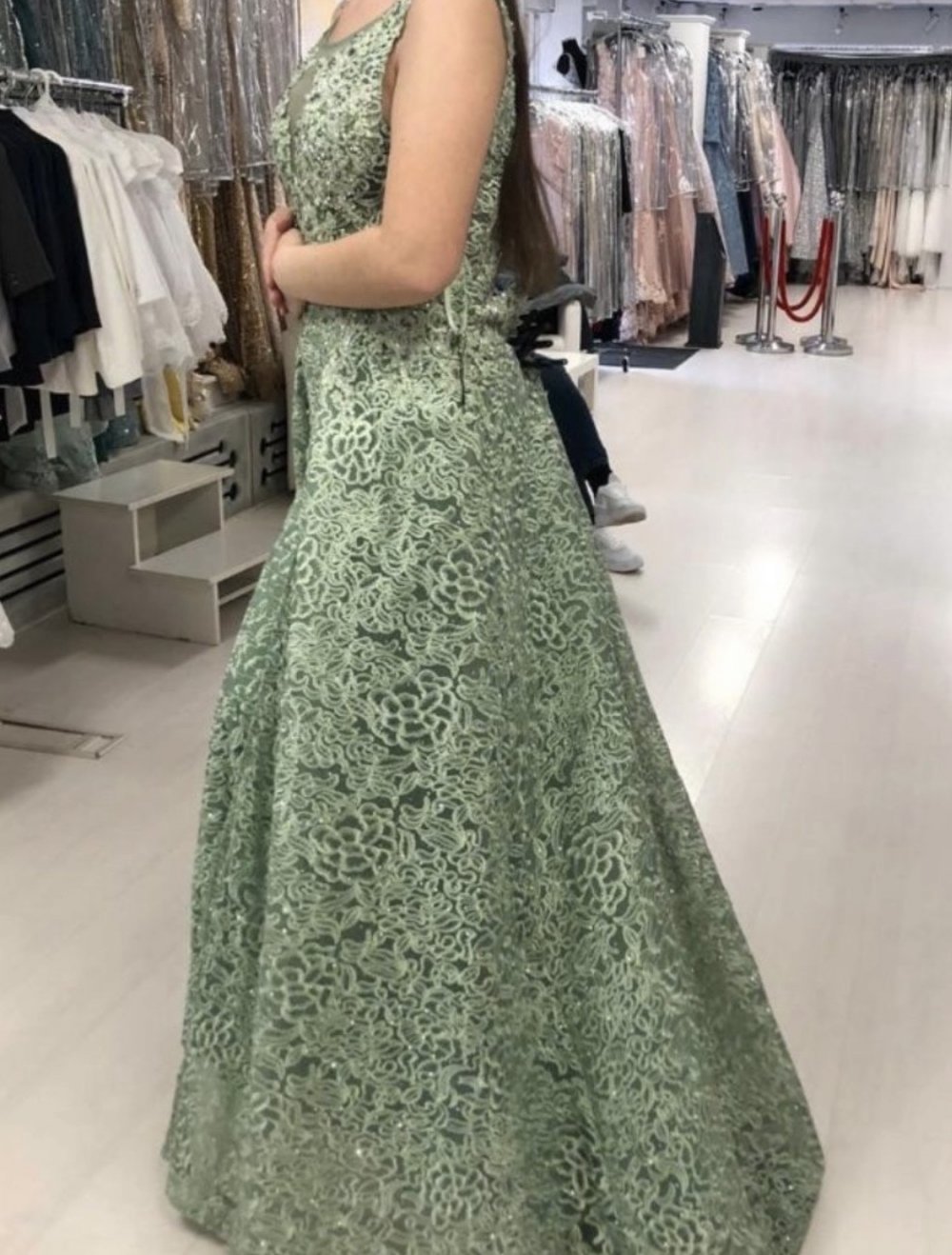 Grünes Abendkleid