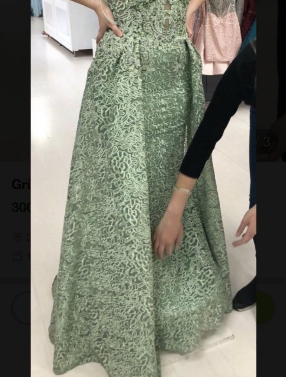 Grünes Abendkleid