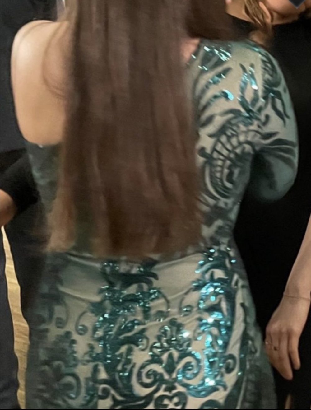 Grünes Abendkleid