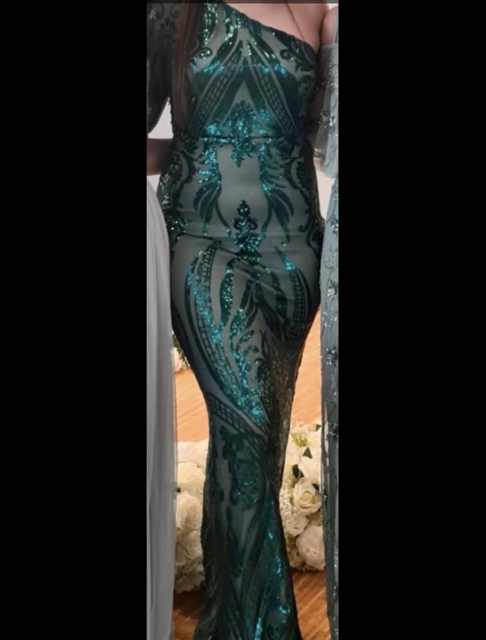 Grünes Abendkleid