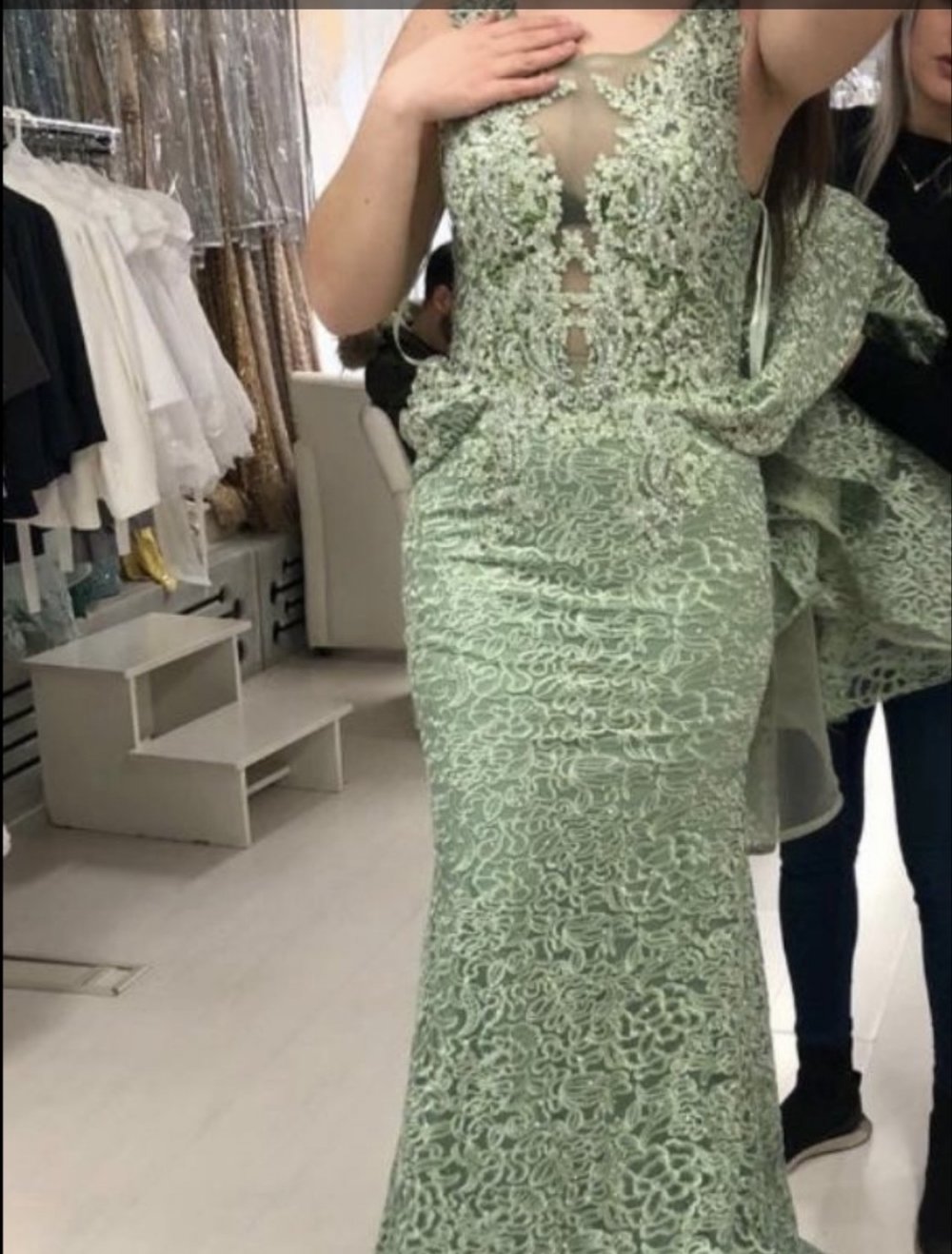 Grünes Abendkleid