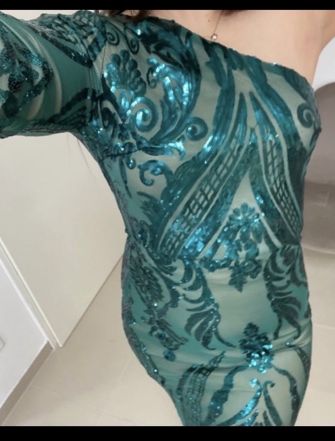 Grünes Abendkleid