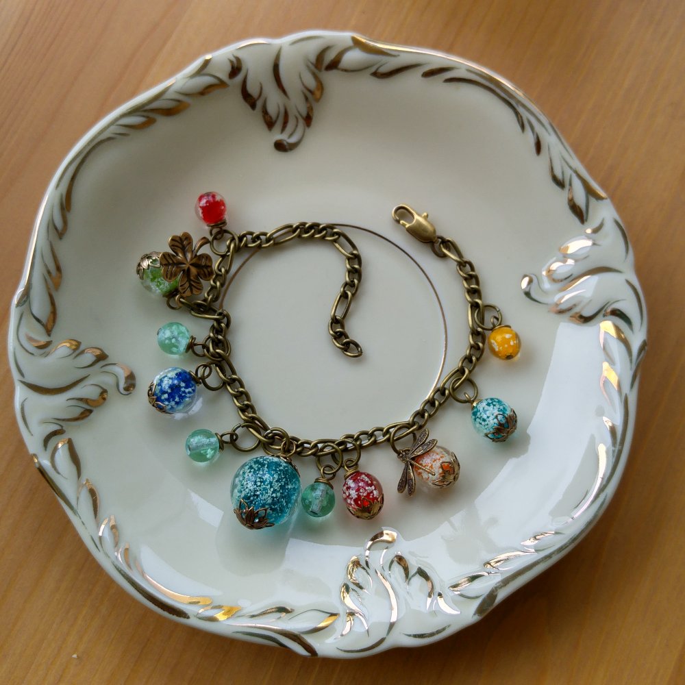 Armband handgefertigt Bronze nachtleuchtend 