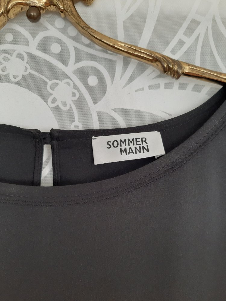 Sommermann Bluse Satin 42 schwarz