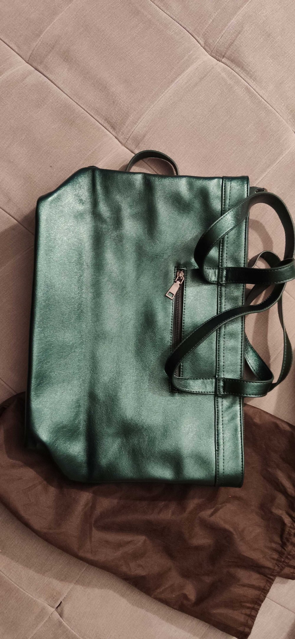Handtasche grün glitzer schimmer