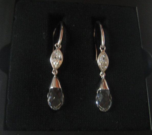 NEU Ohrhänger, Ohrhaken, Silber, Swarovski Kristalle
