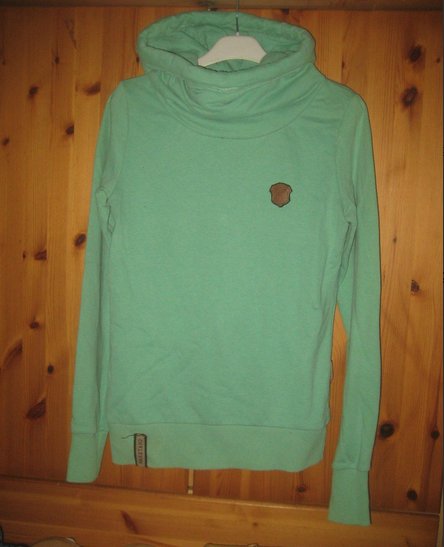 Naketano mint-grüner Hoodi/Schalkragen Pullover, Gr. XS-S