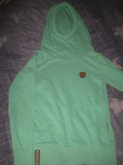 Naketano mint-grüner Hoodi/Schalkragen Pullover, Gr. XS-S