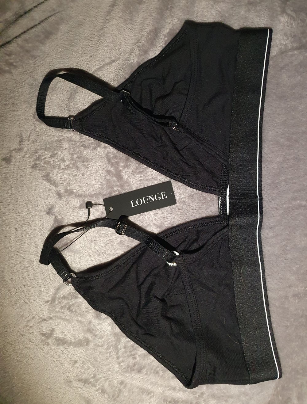 Black Bamboo Minimal Triangle Bra Gr. S+ von Lounge