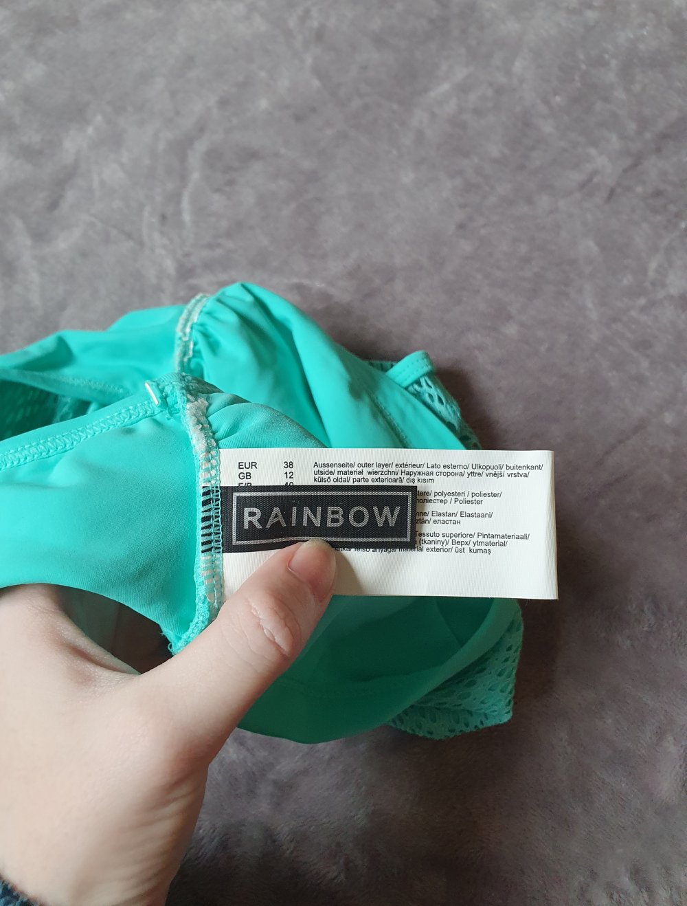Bikini Oberteil von Rainbow Größe 38 neu