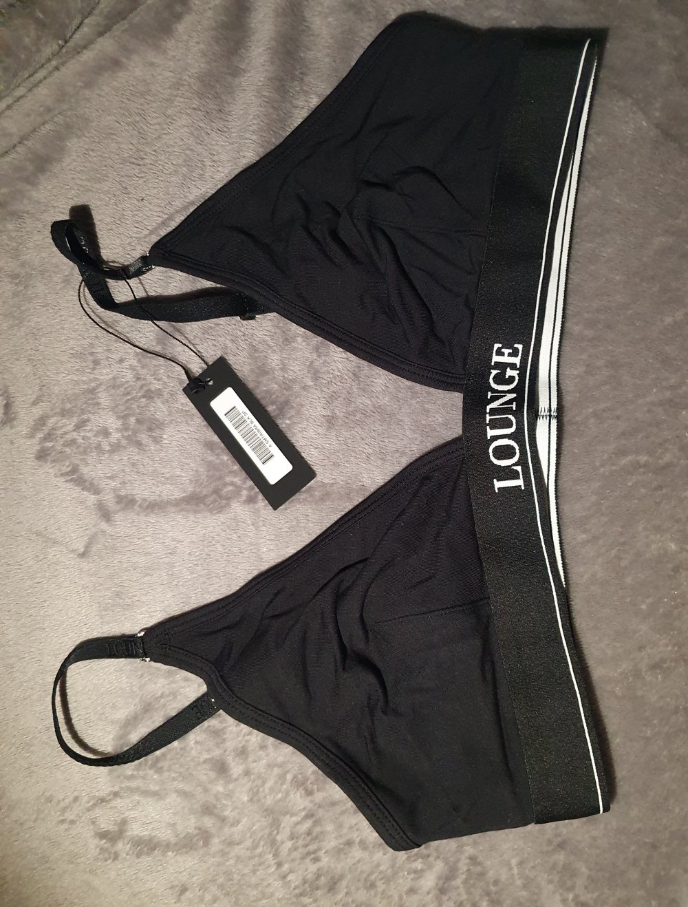 Black Bamboo Minimal Triangle Bra Gr. S+ von Lounge