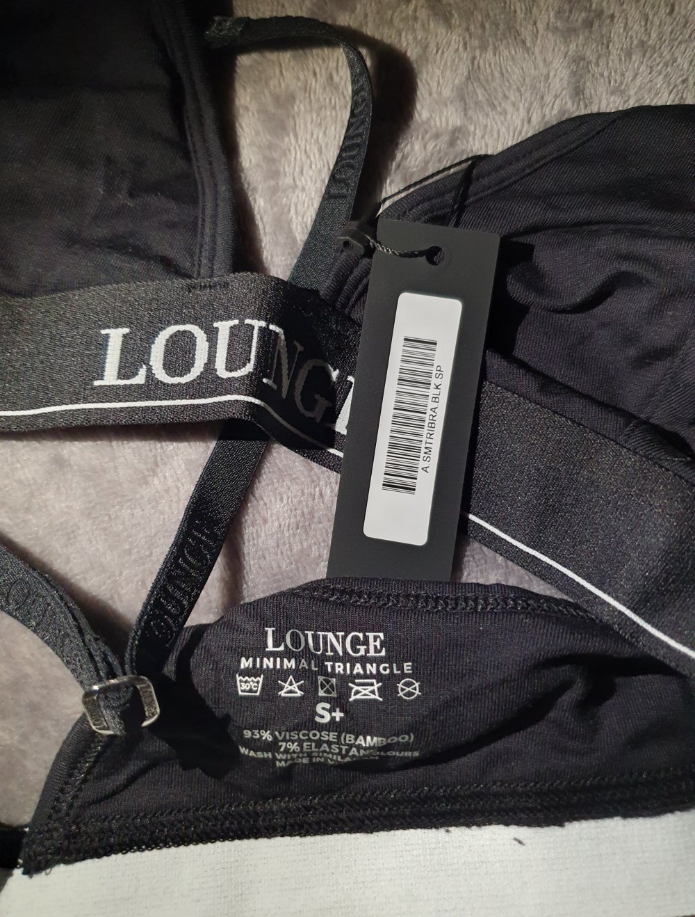 Black Bamboo Minimal Triangle Bra Gr. S+ von Lounge