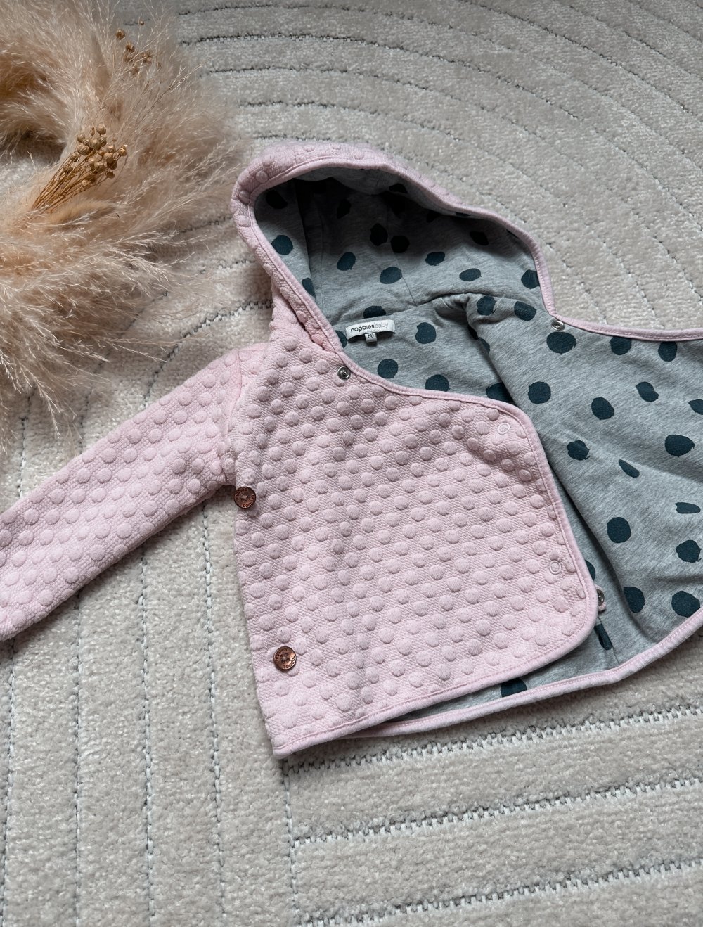 Noppies Baby Gr. 68 Jacke rosa mit Kaputze