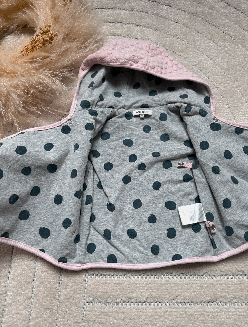 Noppies Baby Gr. 68 Jacke rosa mit Kaputze